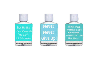 Inspiration Quote Mini Hand Gel Sanitizer Set of 3-Anti Bacterial