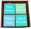 Tropical Bliss Fragrance Scents Quote Soap Set of 4 Gift Box-Free Beach Charm