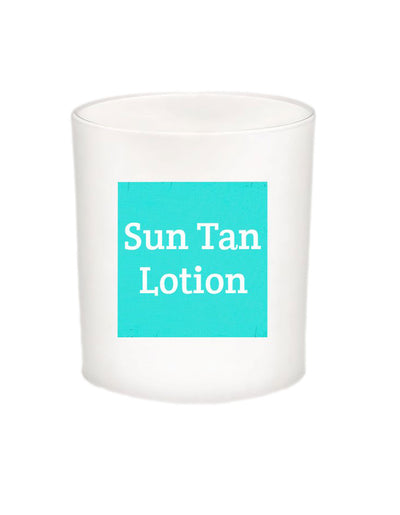 SUN TAN LOTION Quote Candle-All Natural Coconut Wax