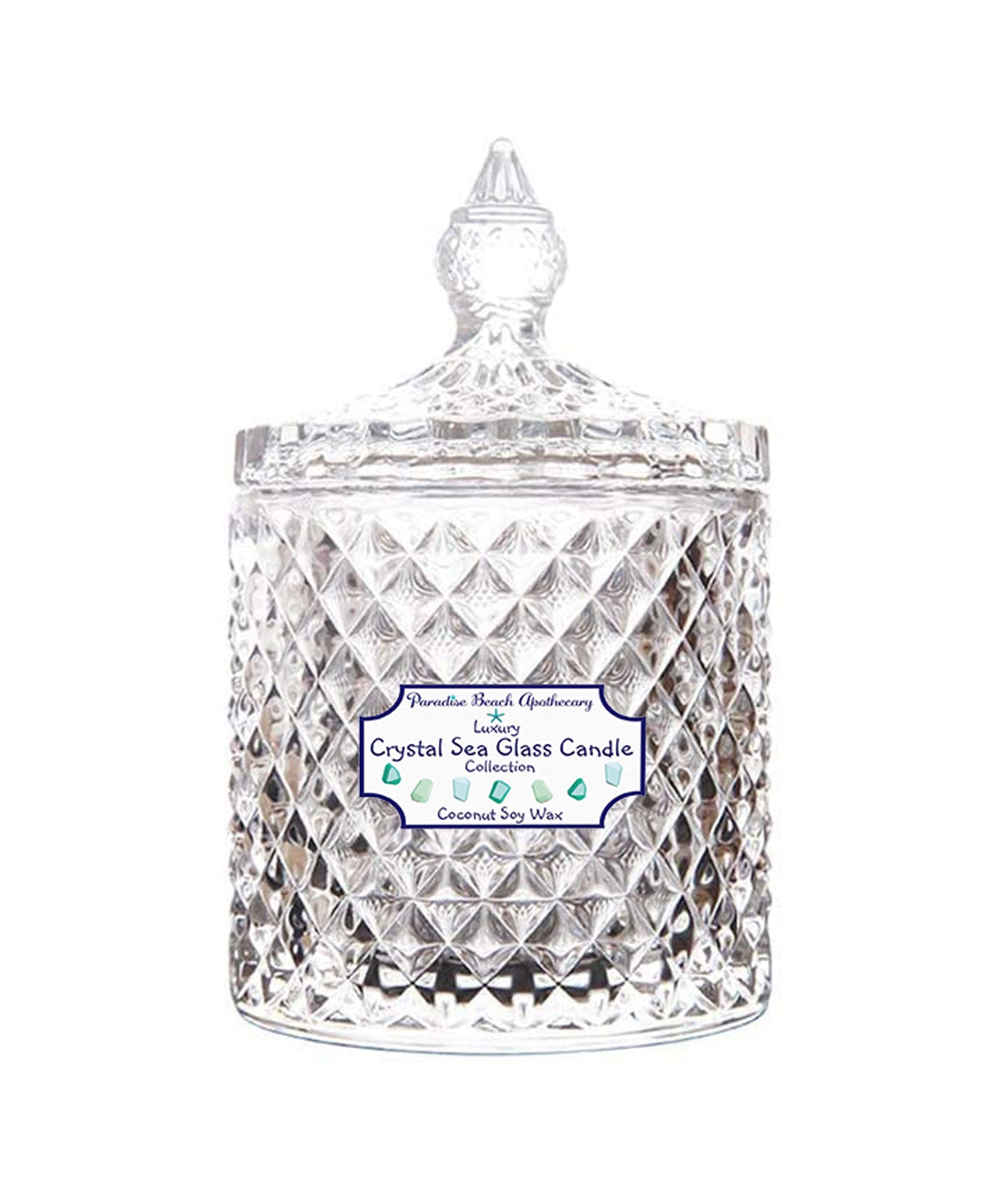 high quality clear luxury glass candle