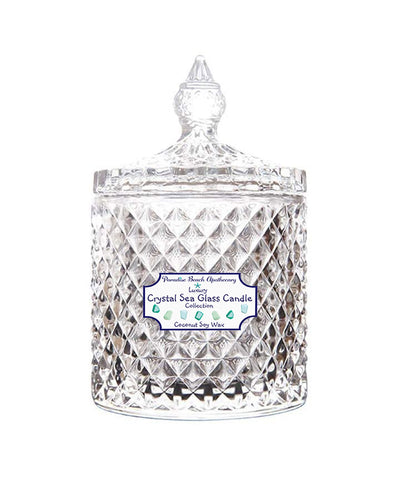 Luxury Sea Glass Crystal Clear Jar Candle-Comes with a free Starfish Charm