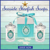 Seashore Starfish Soaps Apothecary Jar Favor Set 12-Free Starfish Jewelry Charm