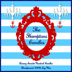 Luxury The Hamptons Ships Wheel Seaside 100% Coconut SOY 8 oz. Candle