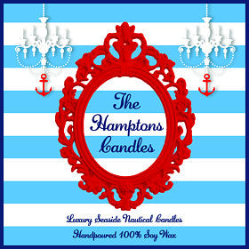Luxury Monogram The Hamptons Seaside 100% Coconut SOY 8 oz. Candle